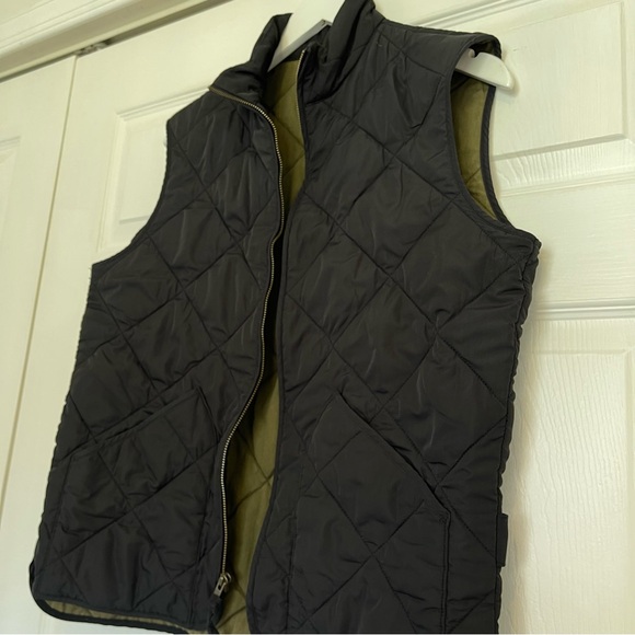J. Crew Authentic Outerwear Vest Men's Small Quilted full zip black - Picture 2 of 10